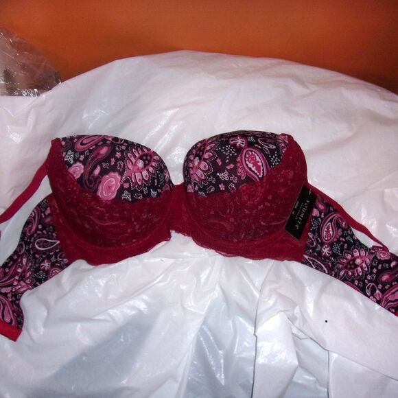 Youmita 42DDD Paisley Print Floral Lace Overlay Bra NWT - Picture 12 of 12